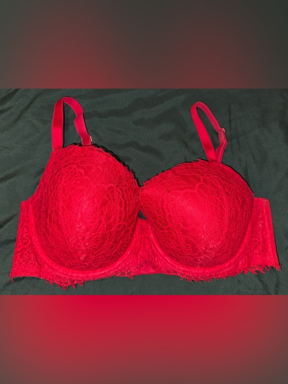 Victoria's Secret Red Lace Push-Up Bra